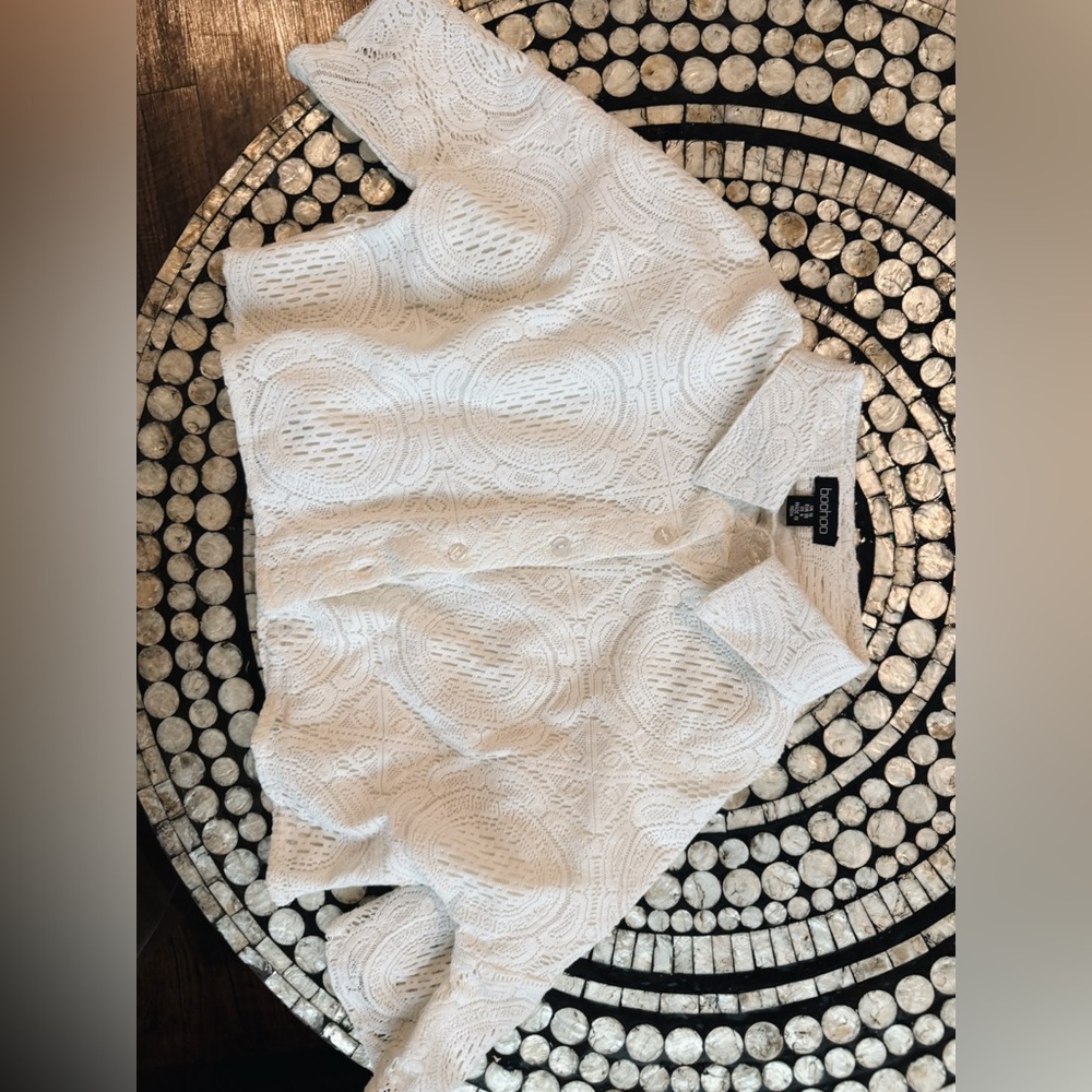 Boohoo Woven Crop Top